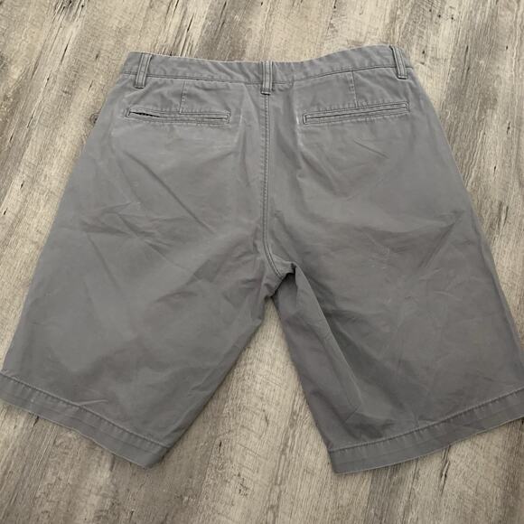 Bonobos Chino Shorts Mens 32 Gray 11” Inseam Flat Front Classic Washed Twill - Picture 3 of 7